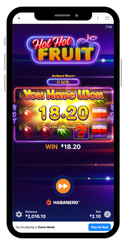 Hot Hot Fruit First Win